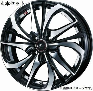 個人宅発送可能 ウエッズ Weds 15×4.5J +45 4穴 PCD100 PBMC ホイール 4本セット LEONIS TE レオニス・ティーイー (38741)