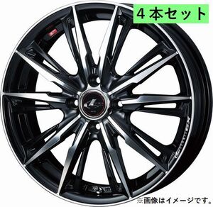 個人宅発送可能 ウエッズ Weds 15X5.5J +43 4穴 PCD100 PBMC ホイール 4本セット LEONIS GX レオニス・ジーエックス (39333)