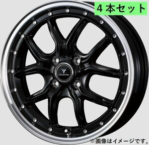 個人宅発送可能 ウエッズ Weds 15X4.5J +45 4穴 PCD100 BLK/P ホイール 4本セット NOVARIS ASSET S1 アセット エスワン (41329)