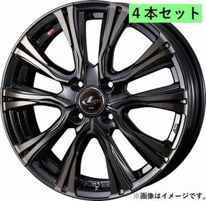 個人宅発送可能 ウエッズ Weds 15X5.5J +43 4穴 PCD100 PBMC/TI ホイール 4本セット LEONIS VR レオニス・ブイアール(41211)