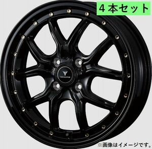 個人宅発送可能 ウエッズ Weds 15X4.5J +45 4穴 PCD100 BLK/G ホイール 4本セット NOVARIS ASSET S1 アセット エスワン (41319)