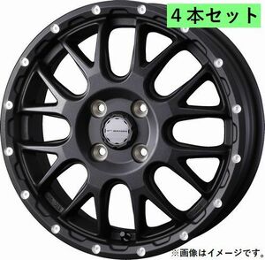 個人宅発送可能 ウエッズ Weds 14X4.5J +45 4穴 PCD100 BLK ホイール 4本セット MUD VANCE 08 マッドヴァンス ゼロエイト (41121)