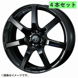 個人宅発送可能 ウエッズ Weds 17X7.0J +47 5穴 PCD100 PBK ホイール 4本セット LEONIS NAVIA 07 レオニス・ナヴィア ゼロセブン (39566)