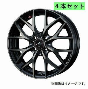 個人宅発送可能 ウエッズ Weds 14X5.5J +42 4穴 PCD100 PBMC/TI ホイール 4本セット LEONIS MX レオニス・エムエックス (39034)