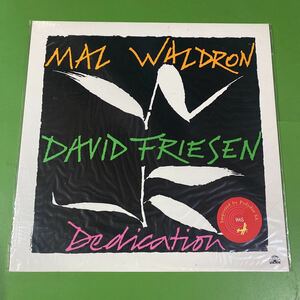 伊盤原盤新品●MAL WALDRON & DAVID FRIESEN/マル・ウォルドロン & デヴィッド・フリーゼン「Dedication」(SOUL NOTE/121 178-1)