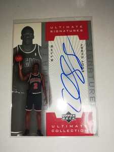 Eddy Curry 2001-02 Upper Deck Ultimate Coolection Ultimate Signature Auto