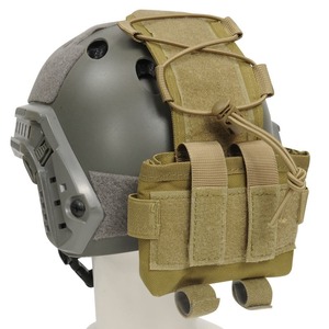 ヘルメットポーチ FASTヘルメット用 バッテリーポーチ [ タン ] ケース ヘッドパーツ ベルクロ式 戦術 タクティカル