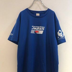 メンズ 半袖 Tシャツ 2012 Flying Disc Japan Tシャツ ブルー 青 Lサイズ