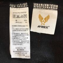 AVIREX/アヴィレックス 半袖Vネックカットソー ブラック黒 Sサイズ メンズ_画像8