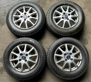 送料無料　145/80R13 75Q (ブリヂストン)ICEPARTNER2 アルミホイール付き　PCD100 13×4.00B ET42 ハブ径66 ４穴　C.30