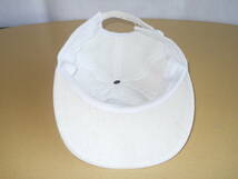 キャップ　帽子　オフホワイト/白　スライドアジャスター付き　シンプル　少し浅め　●紫外線対策　リメイク_画像3