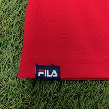 美品 FILA GOLF フィラ ロゴワッペン ストレッチ ゴルフシャツ M 赤 レッド 半袖 ポロシャツ カットソー Tシャツ 国内正規品 レディース_画像7