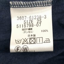 la.f… ラエフ リボン装飾 ストレッチ カットソー 2S(M相当) 濃紺 ネイビー 日本製 長袖 Tシャツ ロンT 国内正規品 女性用 ロートレアモン_画像6