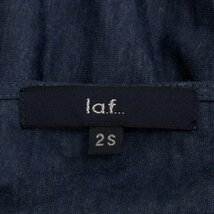 la.f… ラエフ リボン装飾 ストレッチ カットソー 2S(M相当) 濃紺 ネイビー 日本製 長袖 Tシャツ ロンT 国内正規品 女性用 ロートレアモン_画像3