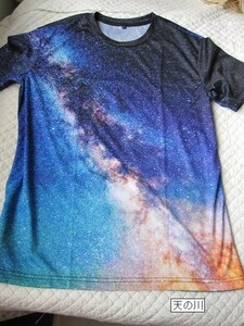 宇宙　天の川　半袖Tシャツ　メンズ　M