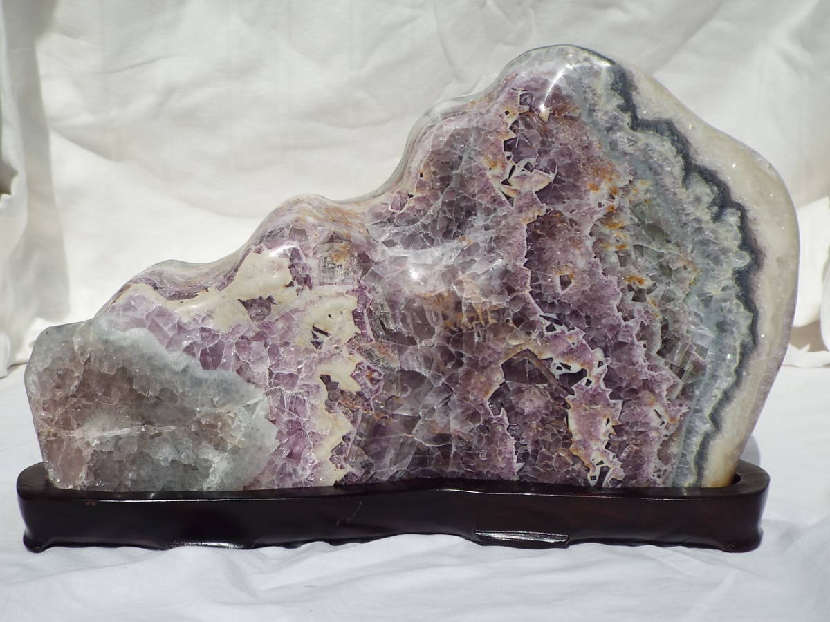 菊花石鑑賞石重さ1.78kg 高さ約14.5cm 水石原石模様石花紋石盆石名石 