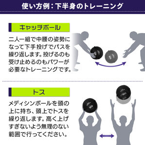 メディシンボール 3kg ソフト ウォールボール 体幹 トレーニング 筋トレ ボール 筋トレ器具 MUSCLE FACTORYの画像8