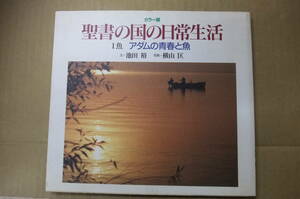 Bｂ2129-b　本　カラー版　聖書の国の日常生活　１魚　アダムの青春と魚　池田 裕／横山 匡　教文館