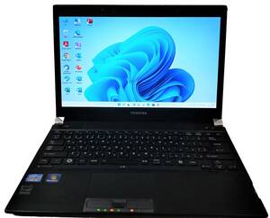 ★【驚速Toshiba R731/E i5-2520M 2.5GHz x4+4GB+SSD:128GB 13.3インチノートPC】Win11+Office2021 Pro/USB3.0/HDMI■D052002