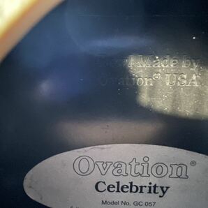 アメリカで購入 Ovation USA オベーション エレアコ ハードケース付エレクトリックアコースティックギター GC057 エレアコの画像4