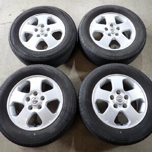 QR6624【送料無料195/65R15】ニッサン純正 C25セレナ純正 ヨコハマ 中古夏アルミセット ■15×5.5J 114.3/5H ET45■1円スタートの画像1