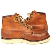 (37527)犬刻印1997年製REDWING875レッドウィング8E約26cm (モックトゥ薄茶オロイジナル サイド刻印 旧犬タグ オールド ヴィンテージ90年代)_画像7