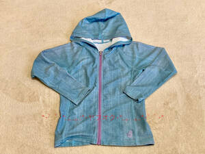 ◆sandia ラッシュガード パーカー 110サイズ 長袖 杢プリント ブルー系 青
