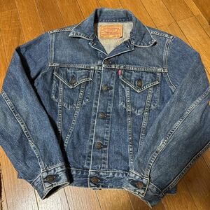 美品Levi'sヴィンテージデニムジャケットジージャン貴重復刻廃盤旧タグリーバイスレプリカDENIMタイプⅢ3rd色落ビッグE36サイズ71557サード