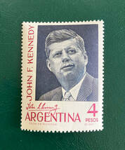 【外国切手】アルゼンチン　1964年　ジョン・F・ケネディ　単片　未使用♪_画像1
