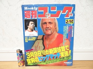 希少 80年代 1985年 週刊ゴング No.38 ハルクホーガン 猪木 ブッチャー 女子プロレス 藤波辰巳 マサ斎藤 長州力 天龍 鶴田 WWF 当時物