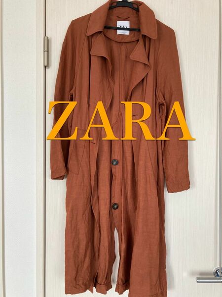 未使用に近い　ZARA トレンチコート　リネントレンチコート