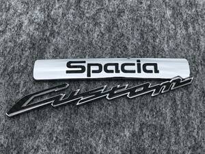 ◆スペーシアカスタム◆ロゴエンブレム ステッカーセット◆カーボン◆MK32S／MK42S／MK53S◆リアエンブレム◆シール◆Spacia◆◆