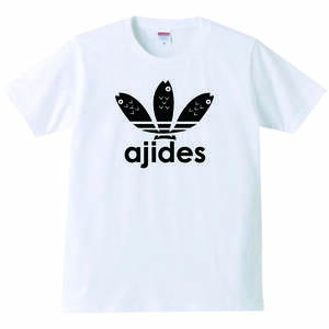 【送料無料】【新品】ajides アジデス Tシャツ パロディ おもしろ プレゼント 父の日 メンズ 白 Mサイズ