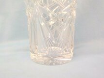 花瓶 BOHEMIA GLASS ボヘミアグラス BC-100 クリスタル フラワーベース 花器 花入 高さ約25cm 未使用保管品_画像7