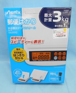 未使用 アスカ 郵便はかり 料金表示デジタルスケール 専用ACアダプターつき 最大軽量３ｋｇ 最小表示１ｇ ※箱傷みあり