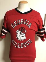 USA製 ビンテージ GEORGIA BULLDOGS ジョージア ブルドッグス ホッケー Tシャツ S メンズ レッド xpv_画像1