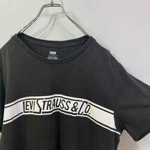 Levi's リーバイス ビッグ ロゴ プリント デザイン 半袖 クルーネック 天竺 Tシャツ 古着_画像5