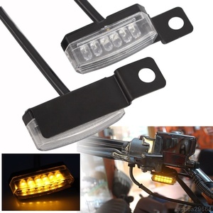 ♪12 V ミニ LED ウィンカーインジケータウインカーライト汎用ハーホンダヤマハカフェレーサースクーター ATV