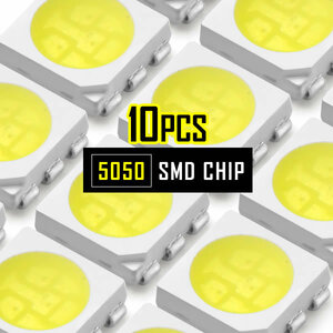 LEDチップ SMD 5050 ウォームホワイト 電球色 暖色 10個 打ち替え 打ち換え DIY 自作 エアコンパネル メーターパネル スイッチ