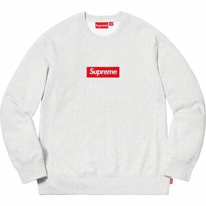 国内正規 新品 18FW Supreme Box Logo Crewneck スウェット Ash Grey XL グレー 18aw