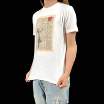 新品 BANKSY バンクシー 風船と少女 愛はゴミ箱の中に 辞書ページ アートTシャツ S M L XL ビッグ オーバー サイズ XXL~5XL ロンT パーカー_画像1