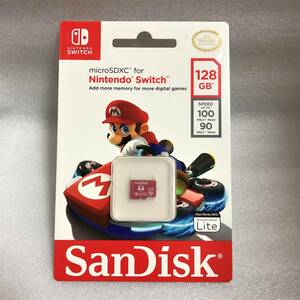 未開封新品 128GB microSDXCカード for Nintendo Switch マイクロSD SanDisk サンディスク UHS-I U3 R:100MB/s W:90MB/s 任天堂ライセンス