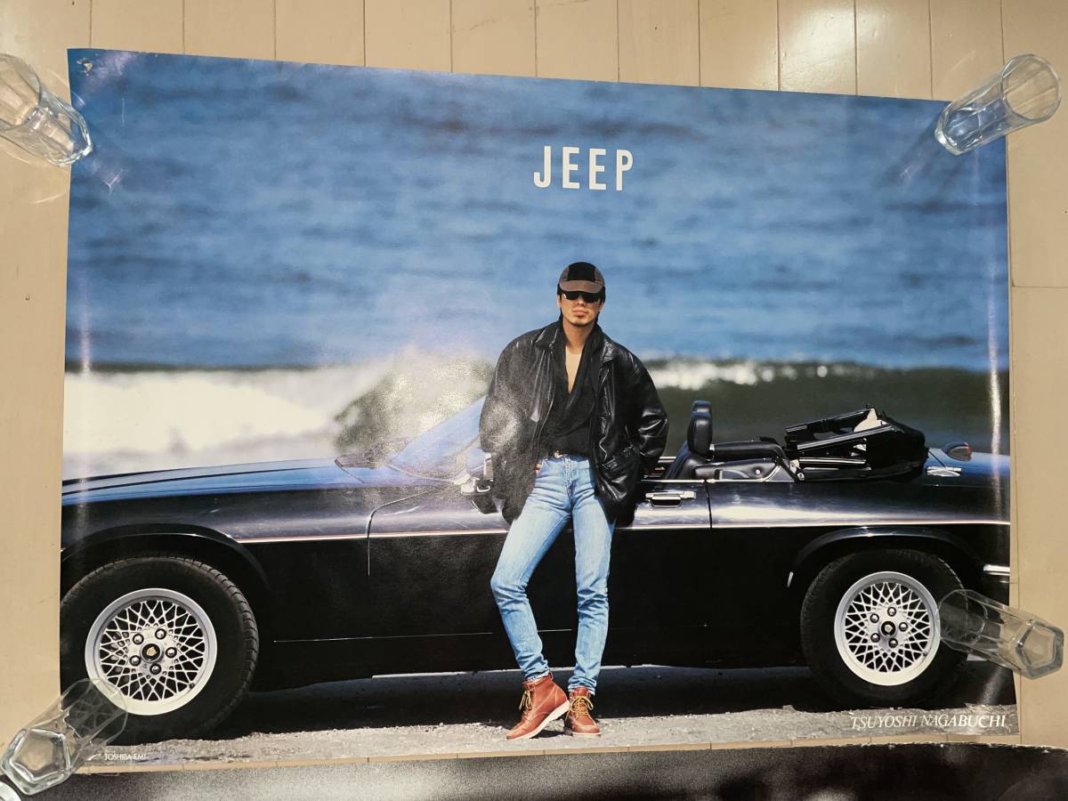 長渕剛ポスター6枚セットLIVE92JAPAN、JEEP他画鋲穴あり送料無料