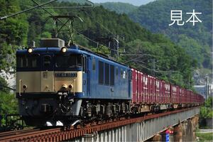 鉄道写真　伯備線を走るEF64-1000番台牽引の貨物列車 No.1