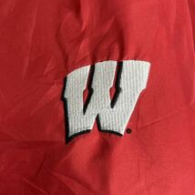 ■ Reebok Wisconsin Badgers ナイロン プルオーバー ジャケット サイズXL レッド 古着 リーボック カレッジ ウィスコンシン バジャーズ ■_画像5