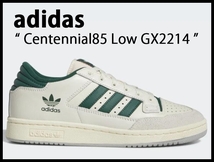 送無 新品 adidas アディダス 22AW GX2214 Centennial センテニアル 85 ロー スエード レザー スニーカー バスケット シューズ 緑 28.5 ③_画像2
