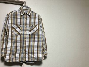 MADE IN INDIA インド製 カムコCAMCOチェック柄ヘビーネルシャツフランネルシャツヘビネルsizeS