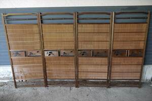  partitioning screen 4 ream partition Showa Retro Vintage antique present condition delivery 