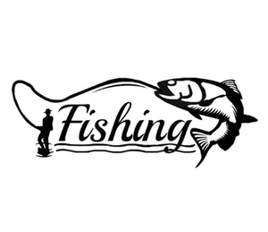 Fishing стикер [Black]15×5(cm) FFM03B