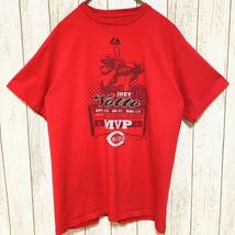 Majestic マジェスティック MLB Cincinnati Reds シンシナティ・レッズ ボット プリント Tシャツ M メジャーリーグ USA古着 アメリカ古着_画像2